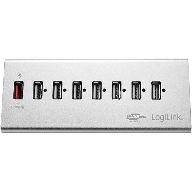 Thumbnail - LogiLink UA0225 (USB-A, 7 Ports), Dockingstation + USB Hub, Schwarz