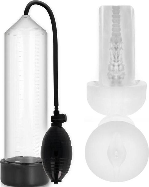 Actual product image Pump Addicted Rx3 Transparent With Pleasure Sleeve