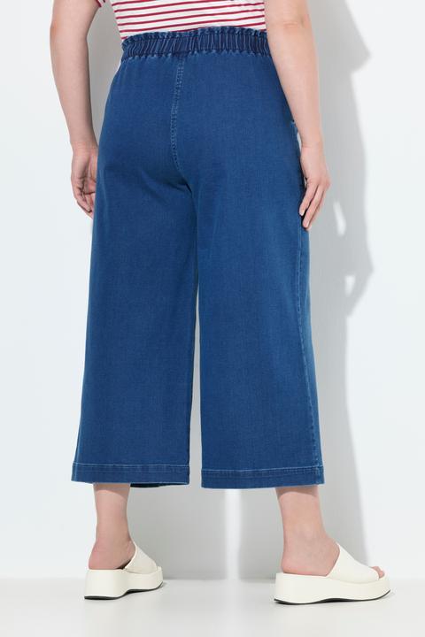 Produktbild Ulla Popken Jeans-Culotte Rose, weites Bein, Komfortbund, wadenlang (48)