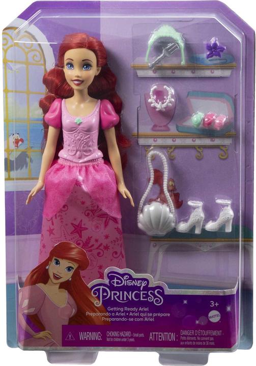 Actual product image Disney Princess dress-up fun Ariel fashion doll with signature dress and 9 accessories
