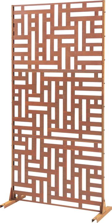 Produktbild Casa.Pro Trennwand Bernalda 180x90 cm Stahl Edelrost (180 x 90 x 40 cm)