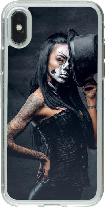 Actual product image PhoneLook Coque Gel transparent Halloween 22 Tattooed Girl (Apple iPhone X, Apple iPhone XS)