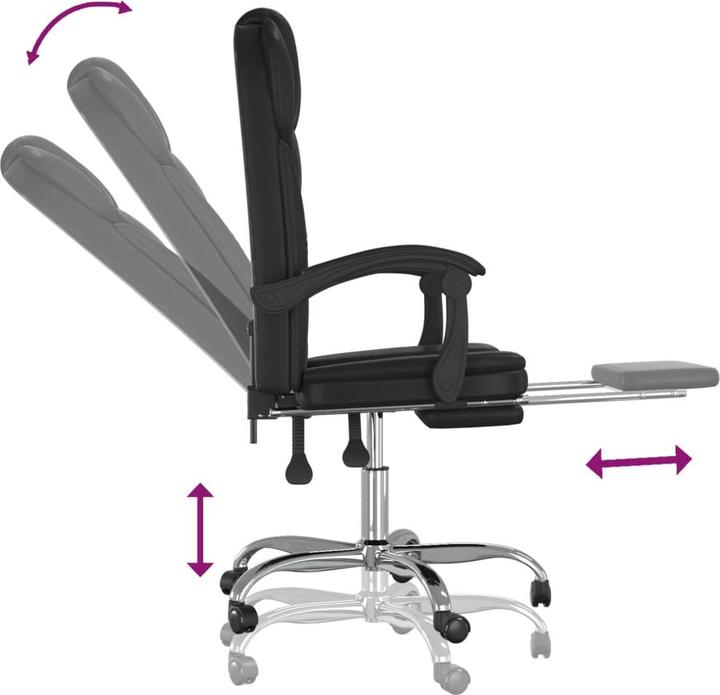 Actual product image vidaXL Bürostuhl mit Liegefunktion (46.50 - 56 cm)