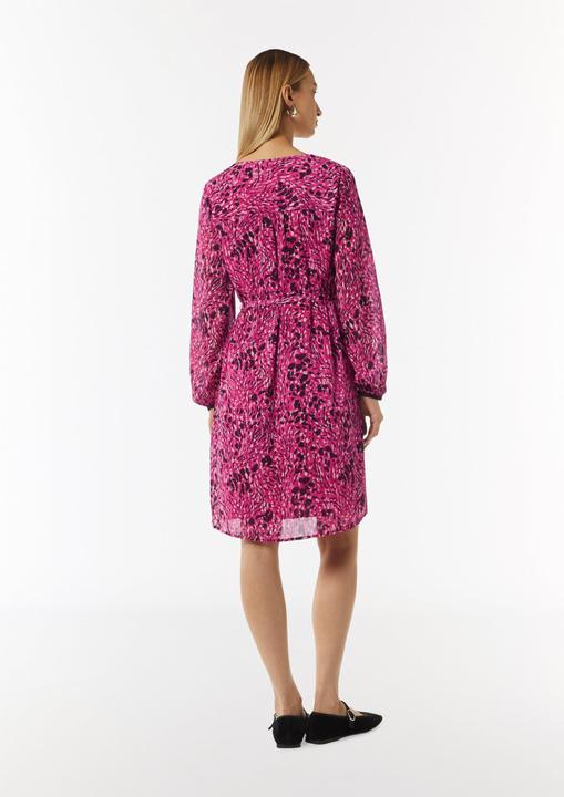 Produktbild Comma Kleid Kleid mit All-over-Print und Bindegürtel (40)
