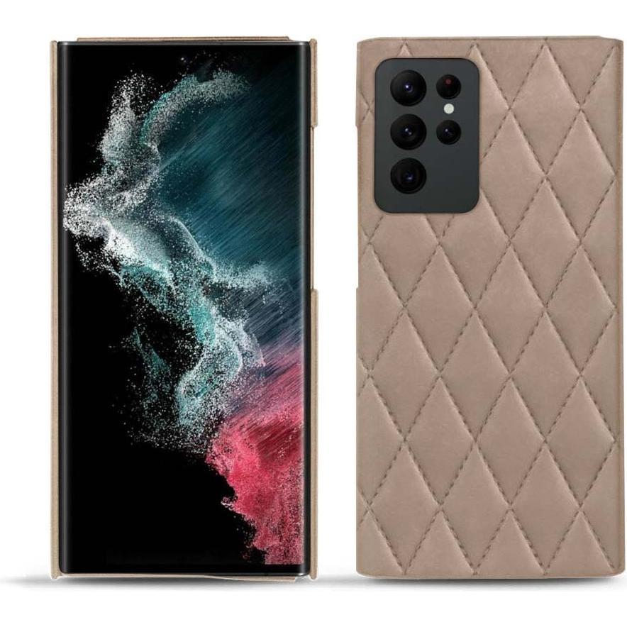 Noreve Lederschutzhülle (Samsung Galaxy S22 Ultra), Smartphone Hülle, Beige