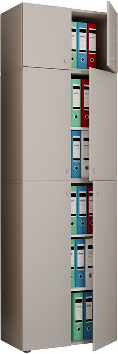 VCM Büroschrank Aktenschrank Lona 5-fach Aufsatz (70 x 39 x 223 cm)