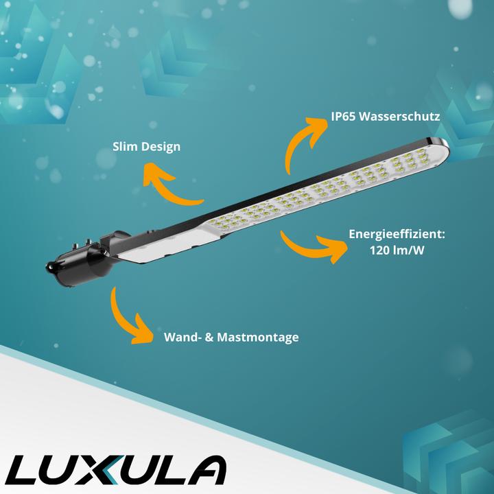 Produktbild Luxula LED-Strassenleuchte, SLIM, EEK: E, 150W, 18000lm, 5000K, IP65 (IP65)