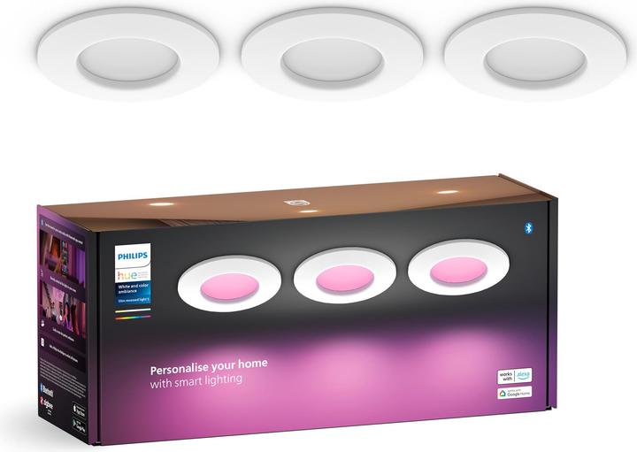 Actual product image Philips Hue White & Color Ambiance Slim Recessed (650 lm)
