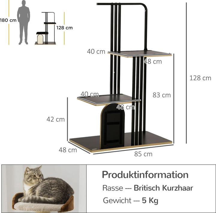 Actual product image Outsunny Scratching post (128 cm, Black)