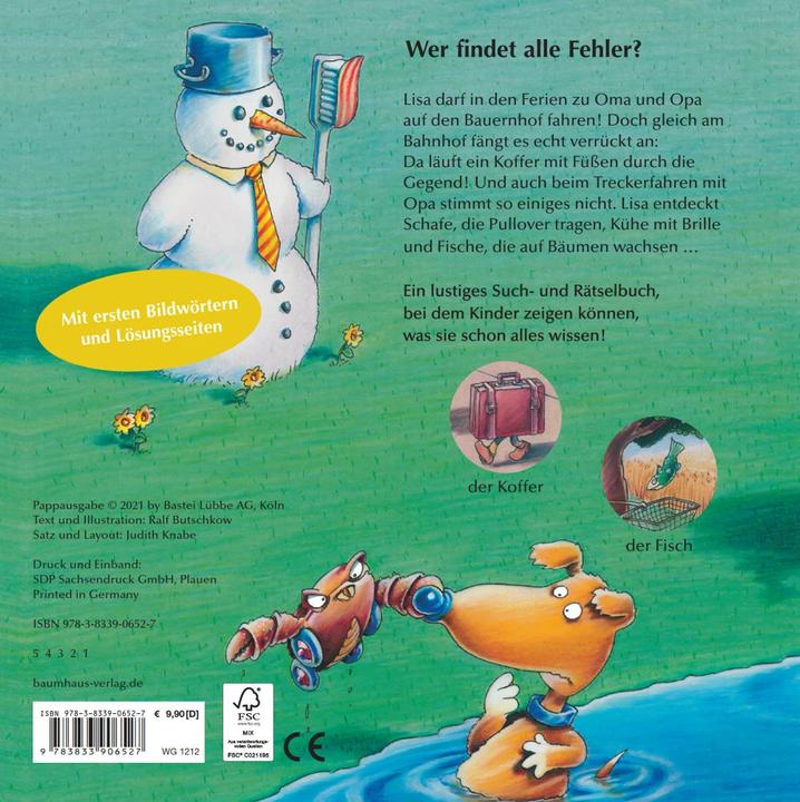 Productafbeelding Was stimmt denn da nicht? (Pappbilderbuch) (Duits, Ralf Butschkow, 2021)