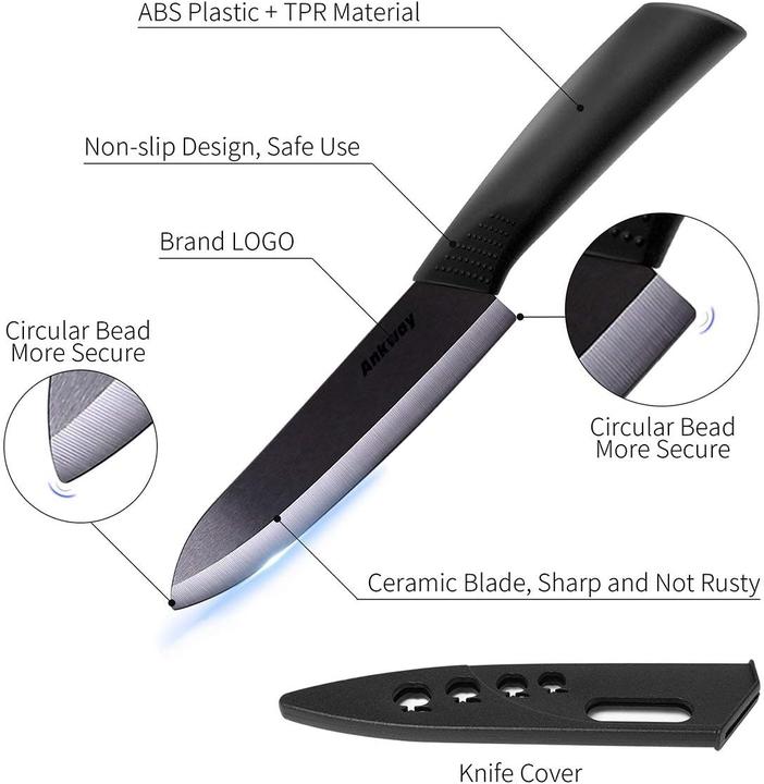 Actual product image Ankway Ceramic knife set with peeler (16.30 cm)