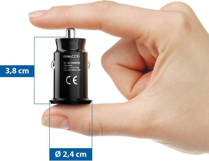 Produktbild deleyCON Mehrfach-KFZ-Steckdose MK-MK4191 2x2.4A