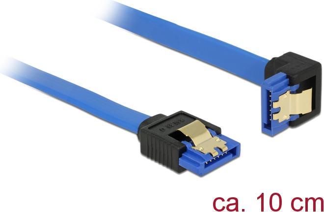 Produktbild Delock Kabel SATA 6 Gb/s Buchse gerade > SATA Buchse unten gewinkelt (10 cm, SATA)