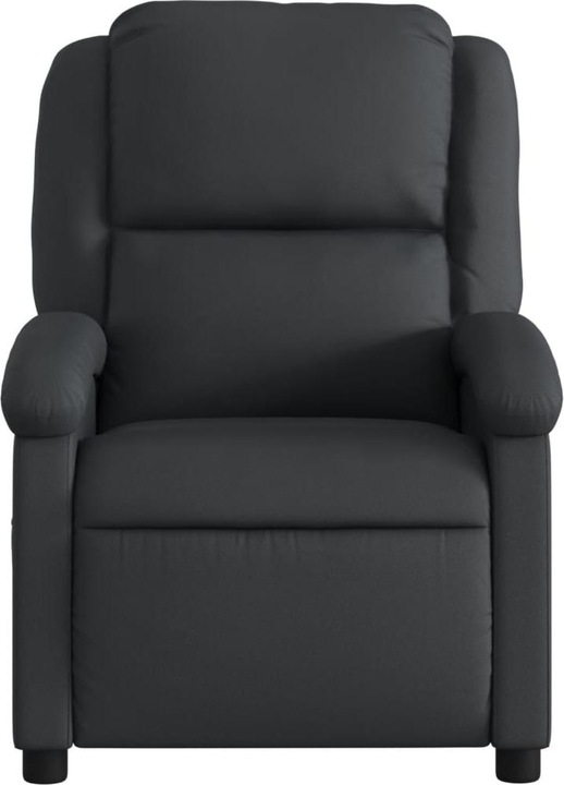 Actual product image VidaXL Massage chair black genuine leather,Colour: Black,Material