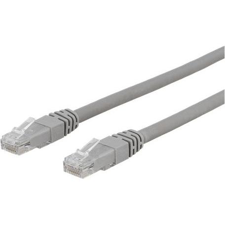 Deltaco patchkabel - 50 cm - gra (U/FTP, CAT6, 0.50 m), Netzwerkkabel