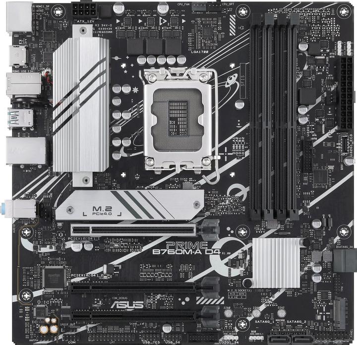 Image du produit ASUS PRIME B760M-A D4-CSM (LGA 1700, Intel B760, mATX)