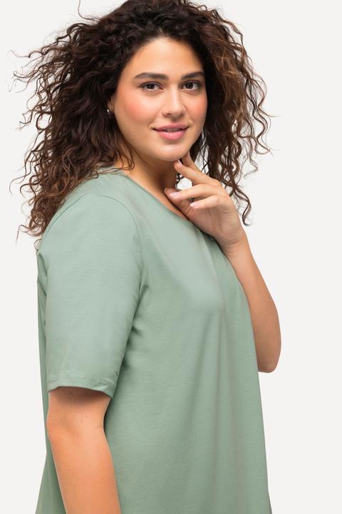 Produktbild Ulla Popken T-Shirt, A-Linie, V-Ausschnitt, Halbarm (58)