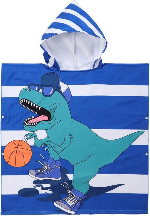 Kaku Badetuch-Poncho für Kinder mit Dinosaurier-Motiv