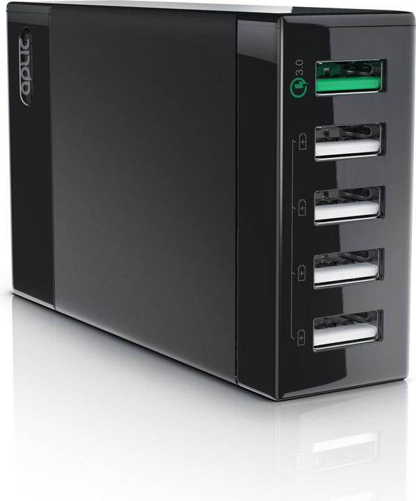 Actual product image Aplic 5 Port USB QC 3.0 Charger (50 W)