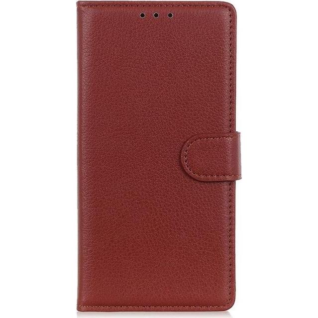 Thumbnail - MU Classic Litchi Leder Bookcover Series (OnePlus 9RT 5G), Smartphone Hülle, Braun