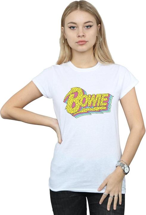 Immagine prodotto David Bowie Moonlight 90s Logo Maglietta Donna (M)