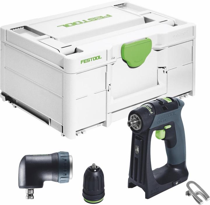 Produktbild Festool CXS 18-Basic Akku Bohrschrauber 18 V 40 Nm Brushless + Winkelvorsatz + Systainer - ohne (Akkubetrieb)