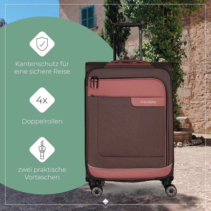 Image du produit Travelite Trolley + valise Viia 4w Trolley M (70 l)