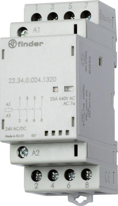 Immagine prodotto Finder Contattore di installazione per guida 35 mm 22.34.0.024.1320 4 contatti NO