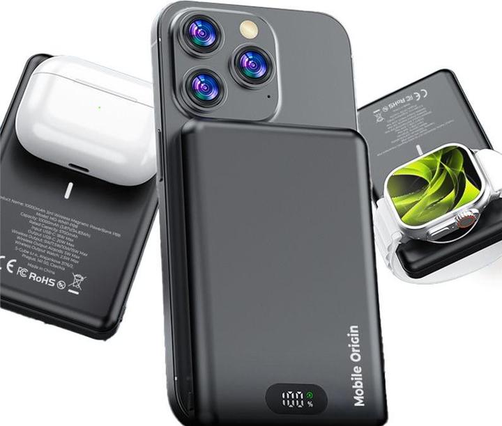 Image du produit Mobile Origin PowerBank 10000mAh 3in1 Wireless Magnetic PowerBank PB8 (10000 mAh)
