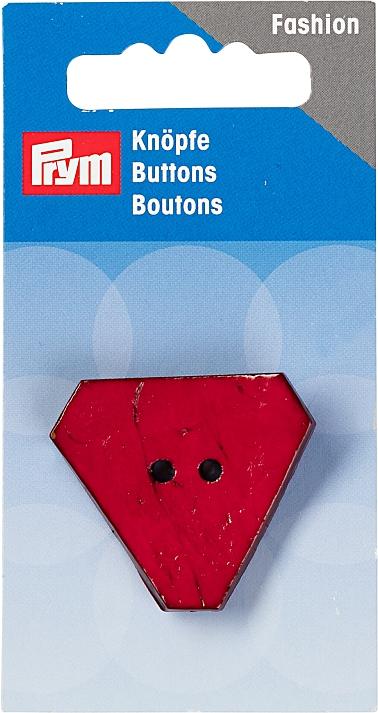 Image du produit Prym Bouton 2 trous coco triangle, rouge foncé 30 mm