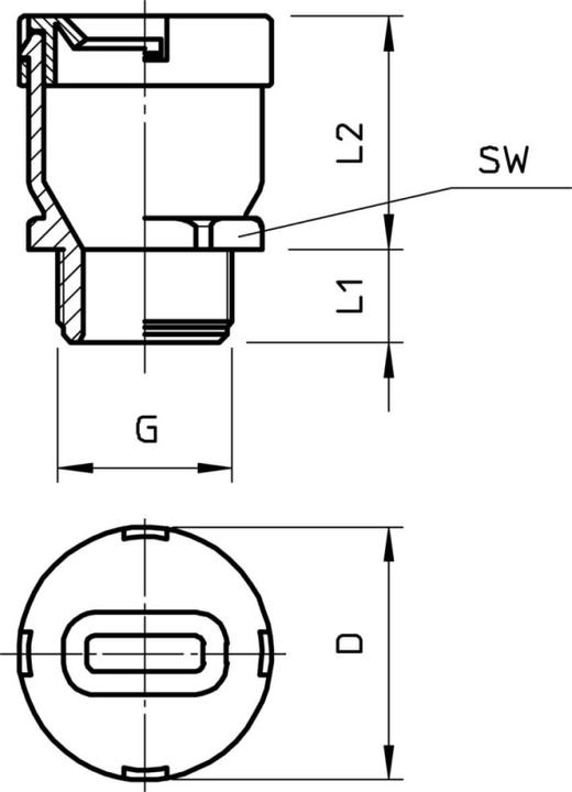 Produktbild OBO Bettermann OBO Flachkabelverschraubung