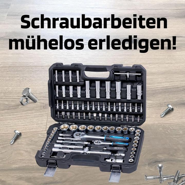 Produktbild SW-Stahl Steckschluessel-Satz (10  mm, 11 mm, 12 mm, 13 mm)