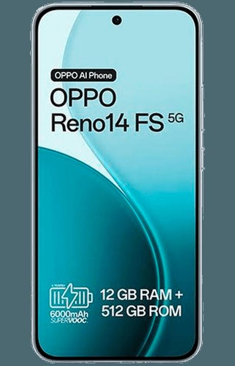 Actual product image OPPO Reno14 FS 5G 12GB/512GB Blau (512 GB, Opal Blue, 6.57", Dual SIM, 5G)
