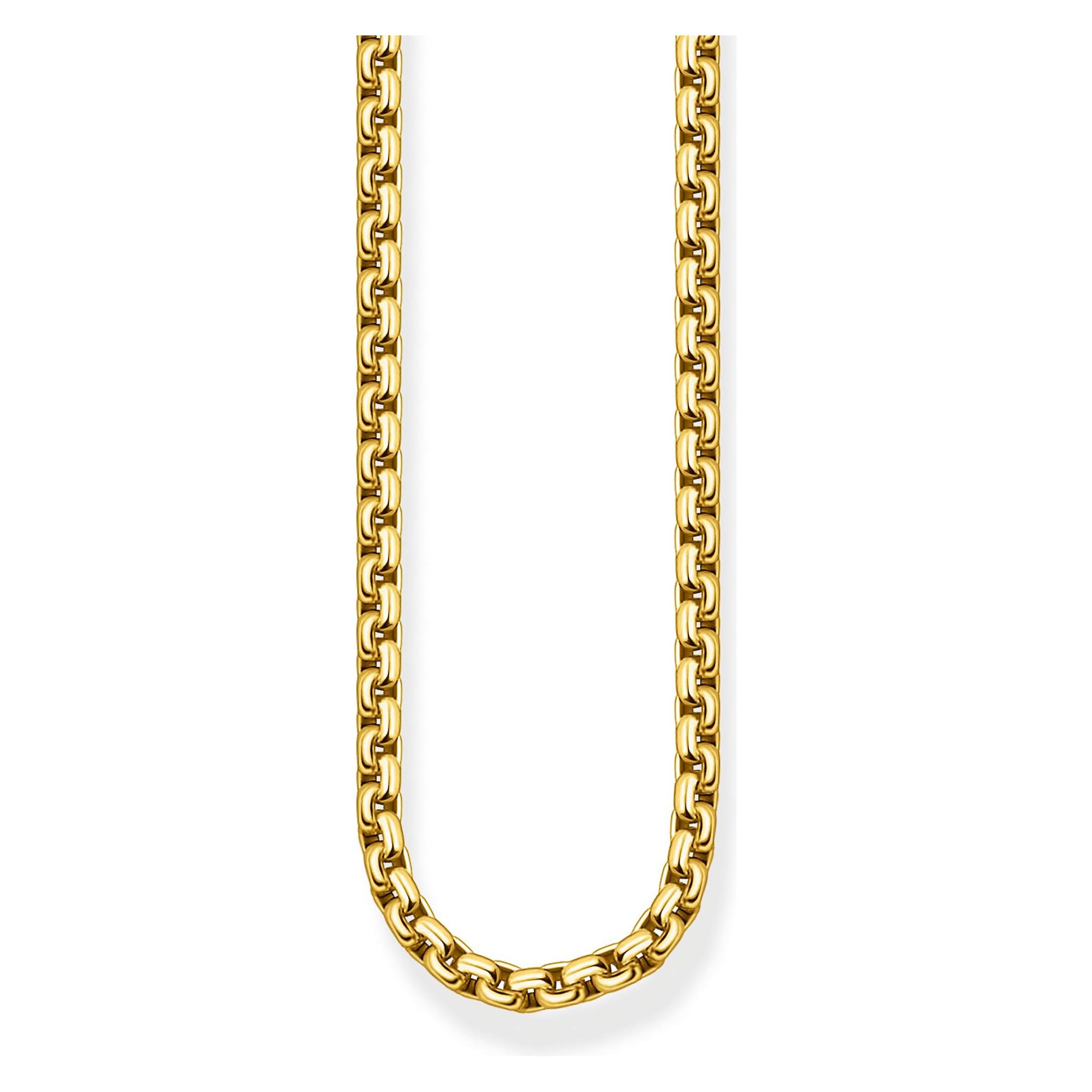 Thomas Sabo, Halsschmuck, Venezia Halskette Vergoldet, (18k Vergoldung, 925er Silber, Recyceltes 925 Silber, 60 Cm)