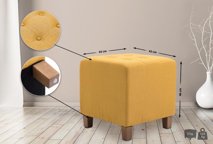Actual product image Swisshandel24 Stool Pharaoh, antique-light, yellow