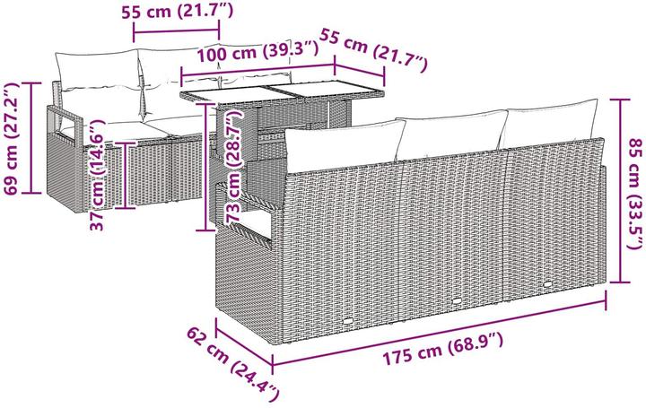 Produktbild vidaXL Gartensofa-set