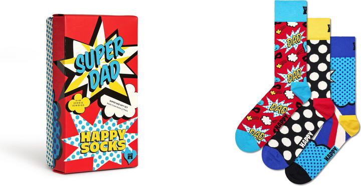 Happy Socks Father's Day Gift Set (3er Pack, 41 - 46)