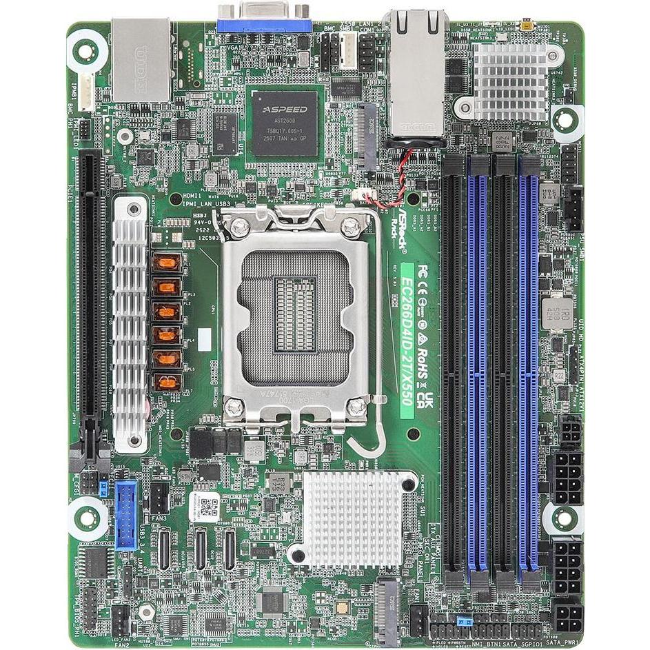 AsRock Scheda madre EC266D4ID-2T/X550 mini-ITX Socket 1700 solo DDR5 Singola (LGA 1700), Scheda madre