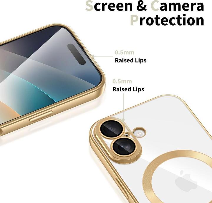 Image du produit 4Kom Tech-Protect MagFlex MagSafe Case für iPhone 17 - Transparent Gold (Apple iPhone 17)