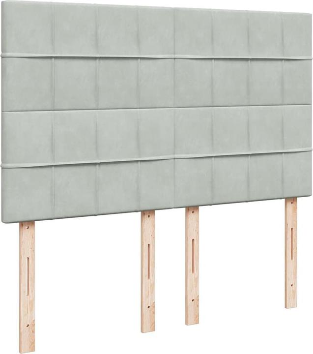 Produktbild vidaXL Bo x springbett mit Matratze 160 x 200 cm Samt (160 x 200 cm)