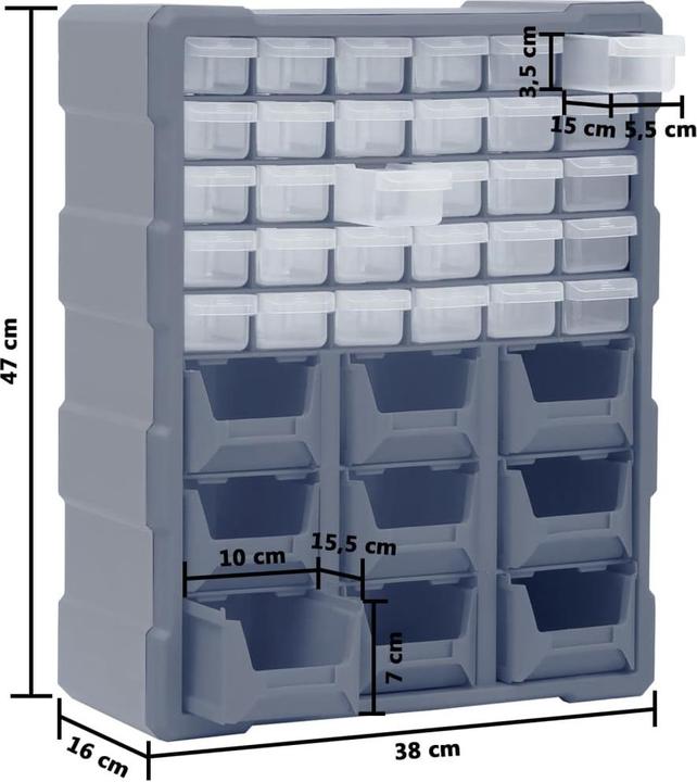 Produktbild vidaXL Multi-Schubladen-Organizer