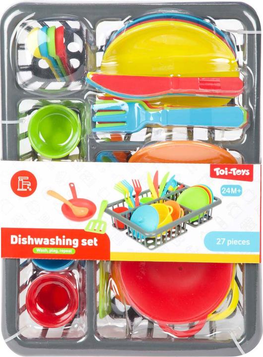 Immagine prodotto Toi-Toys Home Food Geschirrständer mit Besteck und Pfannen, 27-tlg.