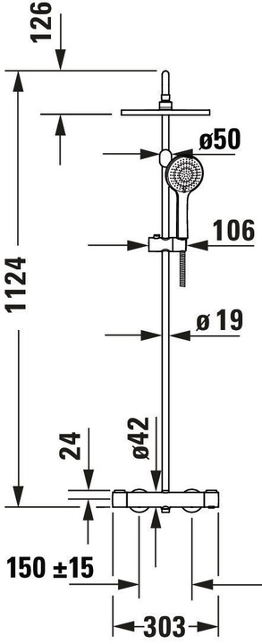 Image du produit Duravit Système de douche Shower Systems