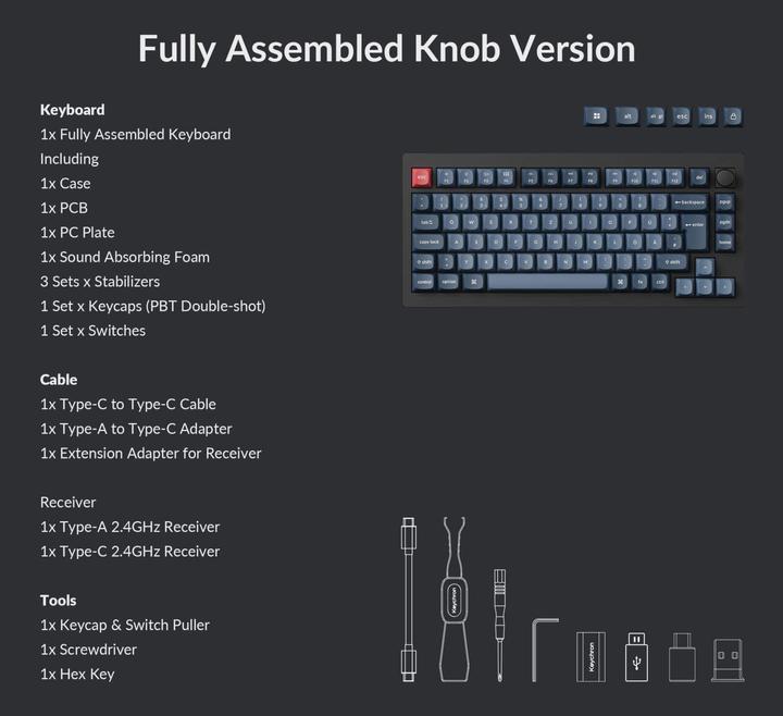 Immagine prodotto Keychron V1 Max (CH, Senza fili, Cablato)