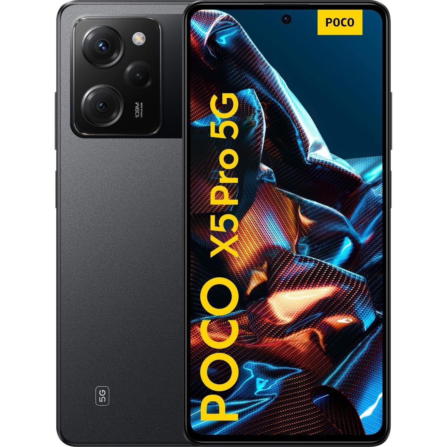 Xiaomi Poco X5 Pro (128 GB, Black, 6.67", Dual SIM, 108 Mpx, 5G), Smartphone, Schwarz