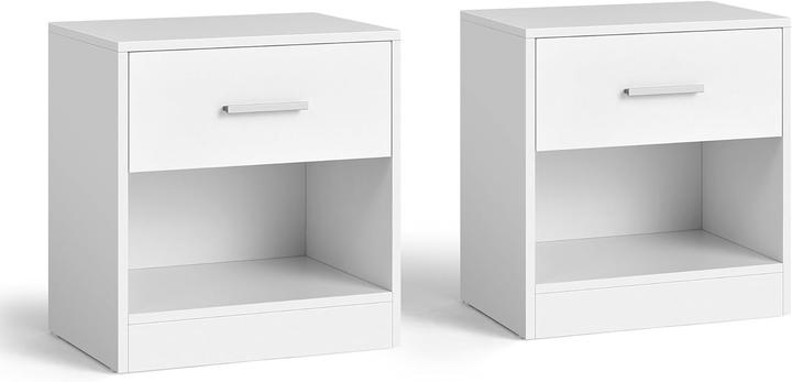 Vasagle Nachttisch 39 x 27.6 x 41 cm, Weiss (39 x 27.60 x 41 cm)