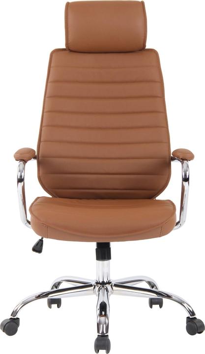 Immagine prodotto CLP Sedia da ufficio Rako in vera pelle marrone chiaro