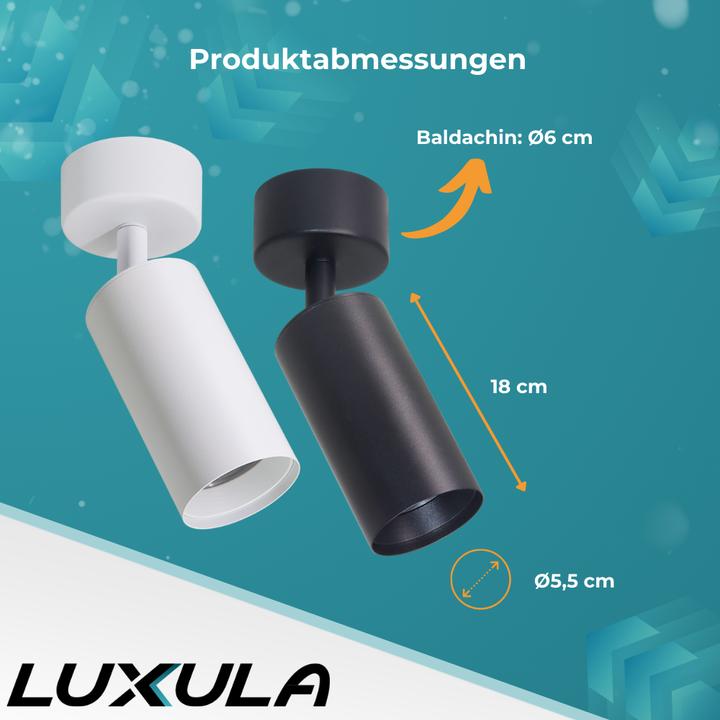 Produktbild Luxula Schwenkbarer LED Aufbauspot, weiss (GU10)