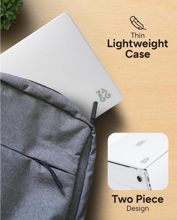 Actual product image Zagg Hard Case Apple Macbook Pro 16 M3/M2/M1 Frosted Clear (16", Apple)