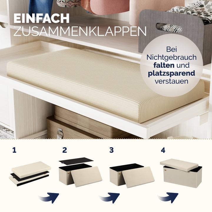 Actual product image Casaria Chest of seats Cord (76 cm)